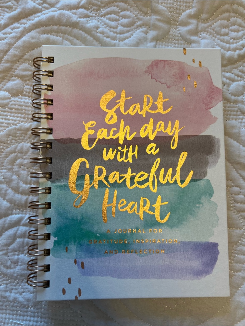 Grateful Heart Spiral Journal - Watercolor Cover - Clementine Paper Inc